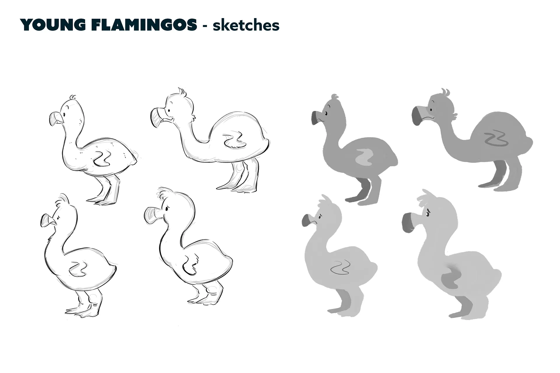 Character design process material for the case study: character design for feature animation - Ro.