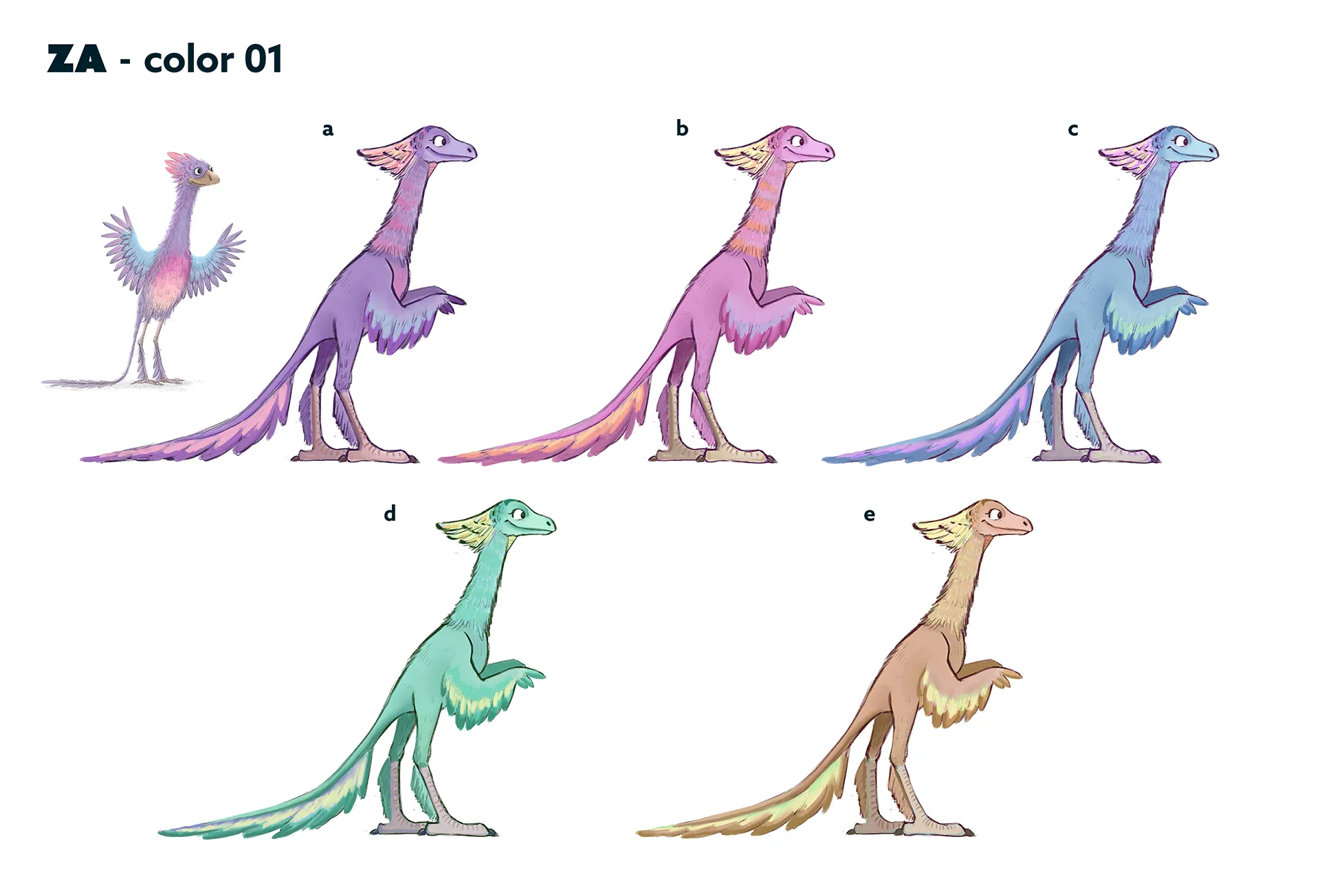 Character design material for the animated feature Ro.