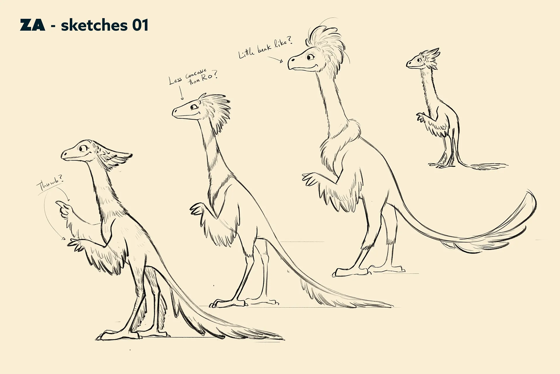 Character design material for the animated feature Ro.