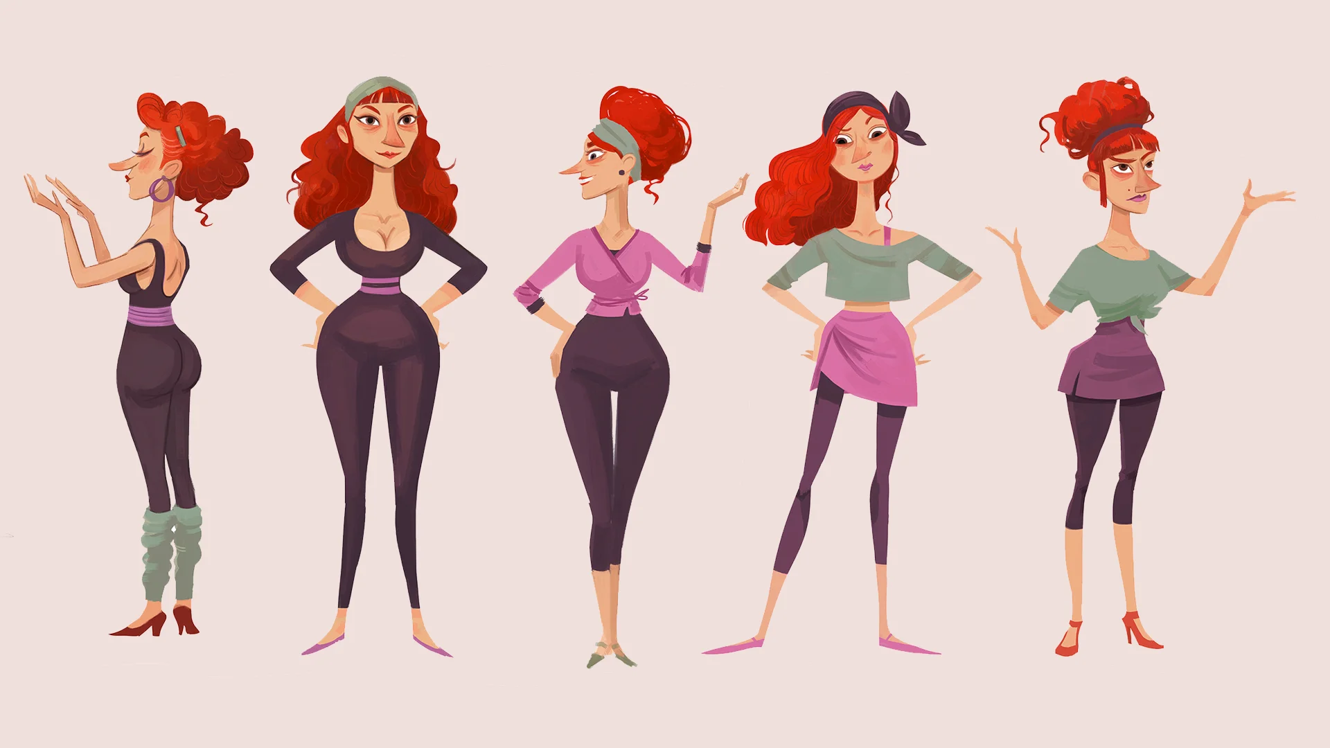 Example of a color image in the character design process.