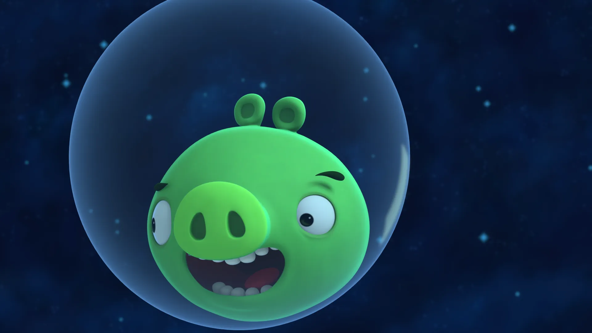 A still image from Angry Birds Slingshot Stories, a 3D animated YouTube series.