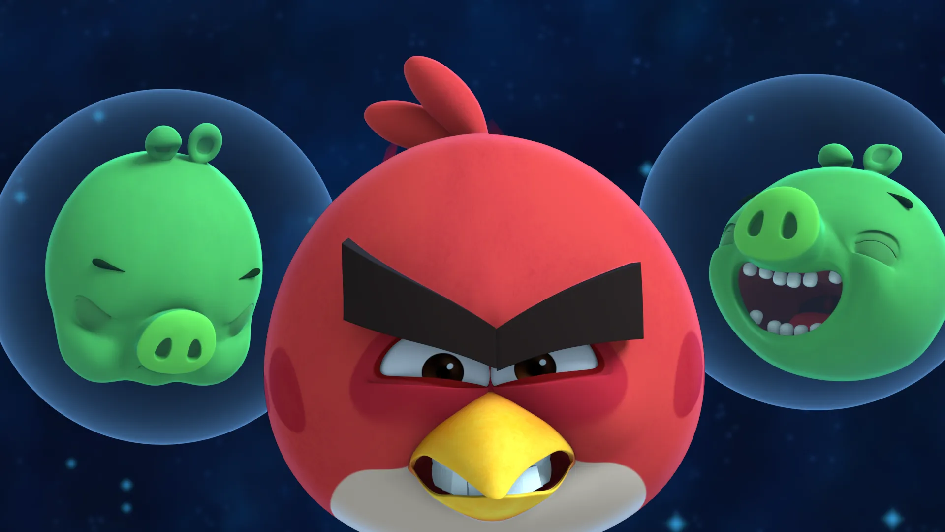 A still image from Angry Birds Slingshot Stories, a 3D animated YouTube series.