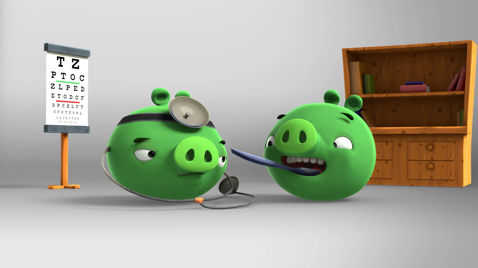 A still image from Angry Birds Slingshot Stories, a 3D animated YouTube series.