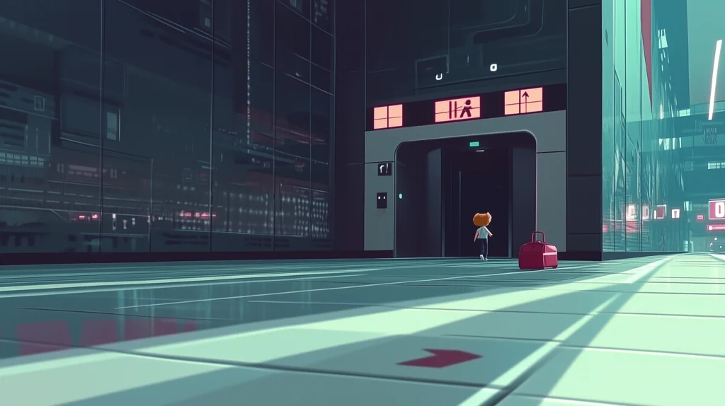 A content image from the Brink Helsinki Blog Post: Editing in Animation. The image represents the editing concept Arrive Late and Exit Early.