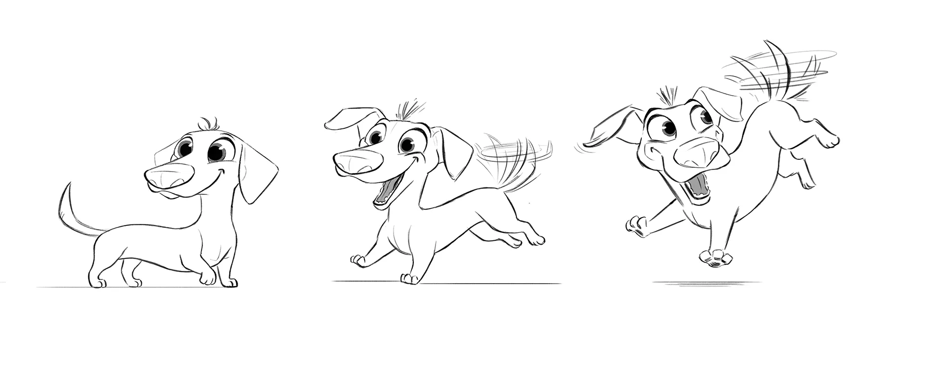 Character design process images for our case study for DNA called Joyful Animals.