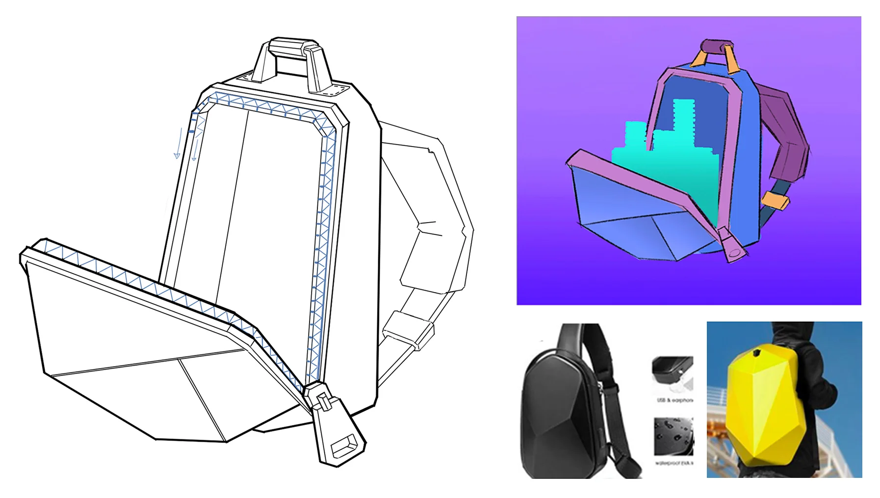 A concept image with annotations from the Brink Helsinki case study for Supercell's mo.co game asset creation.