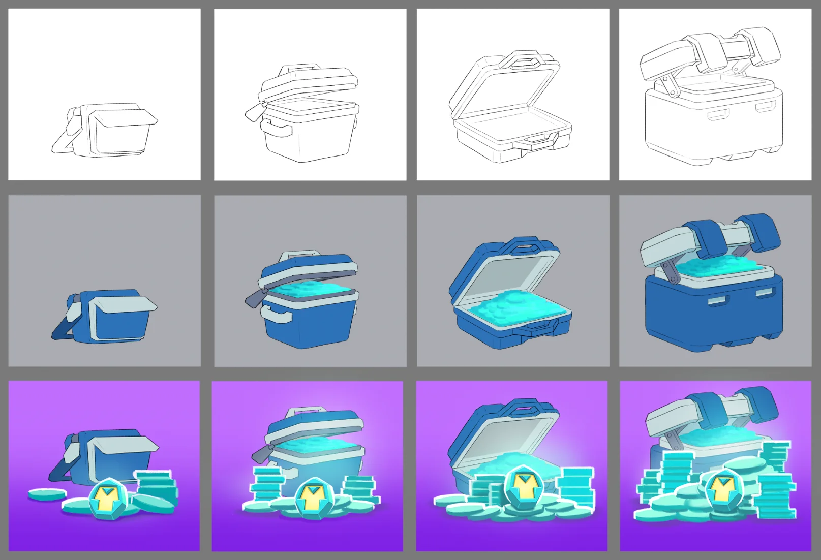 A color concept image from the Brink Helsinki case study for Supercell's mo.co game asset production.