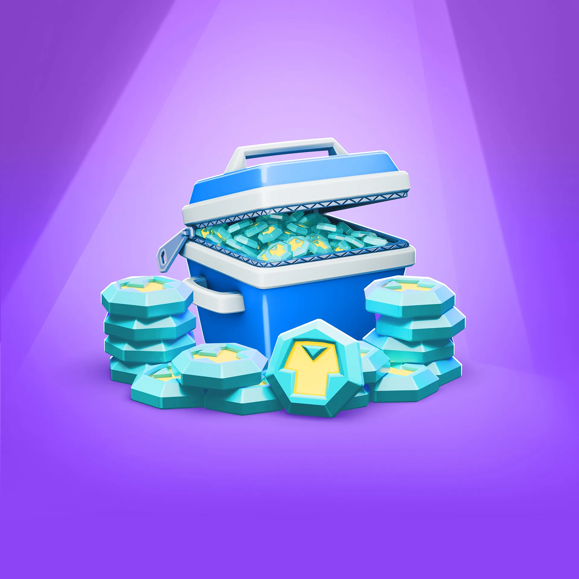 Image of a final, retouched image of a 3D game asset image. The image is from the Brink Helsinki case study for Supercell's mo.co game image asset production.