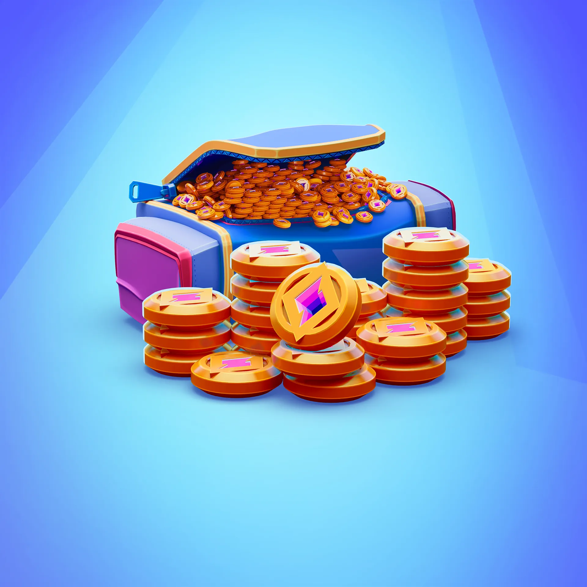 Image of a final, retouched image of a 3D game asset image. The image is from the Brink Helsinki case study for Supercell's mo.co game image asset production.