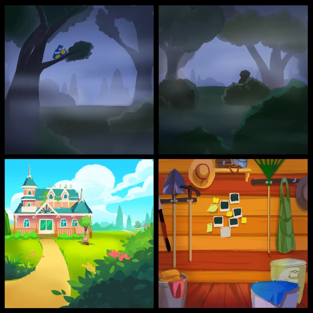 A color script image from the Brink Helsinki blog post: Color Script in Animation.