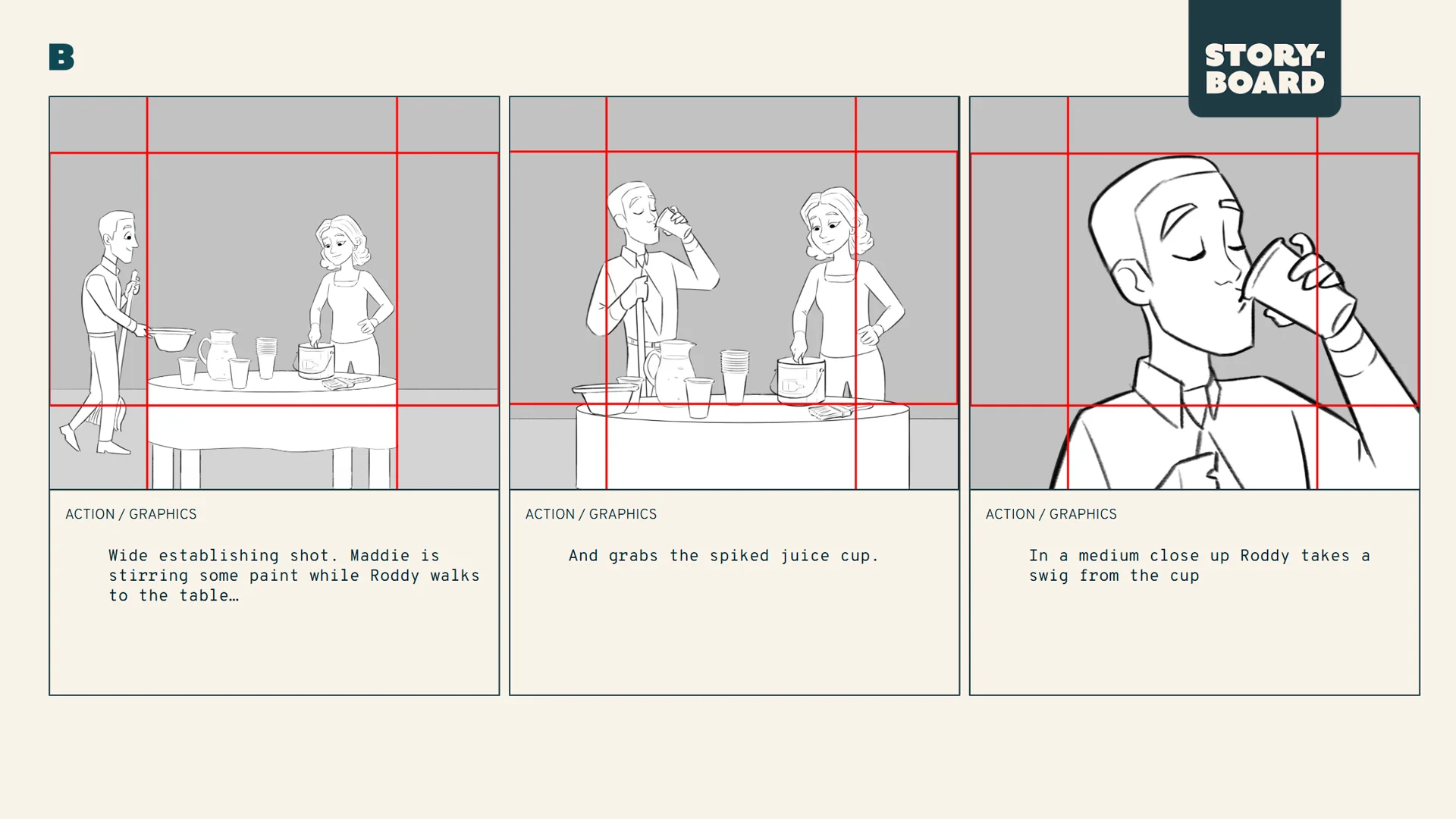 Storyboard image for Metacore's Merge Mansion: Hopeberry Juice Spike user acquisition animation.