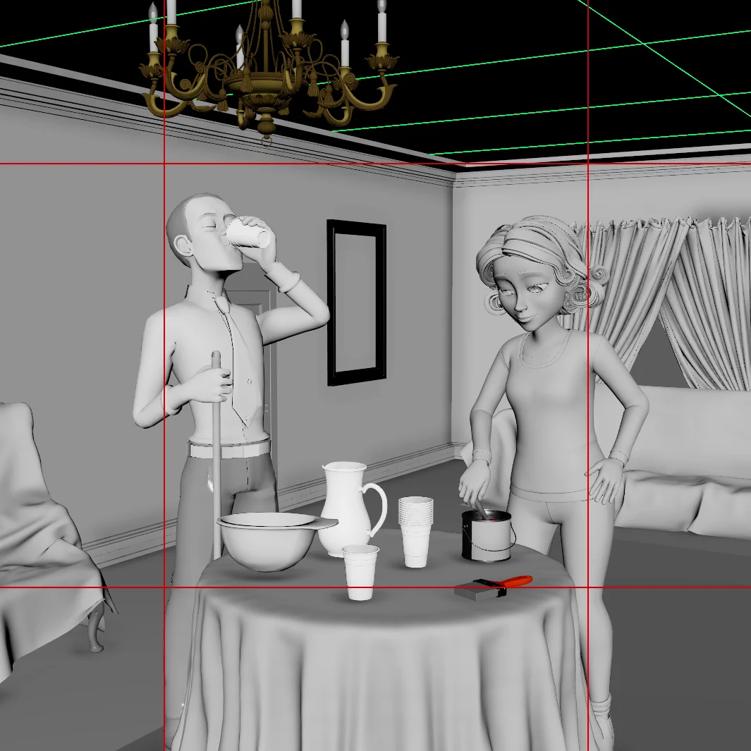 A 3D layout image for Metacore's Merge Mansion: Hopeberry Juice Spike animation.