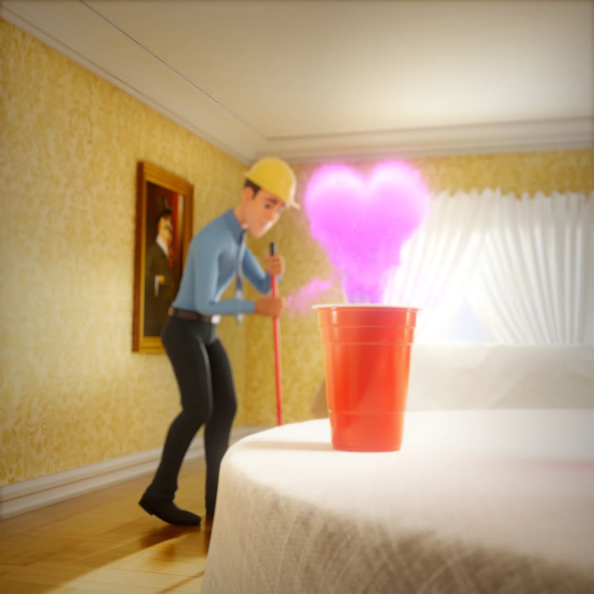 Screengrab from the final animation for Metacore's Merge Mansion Hopeberry Juice Spike 3D animation.