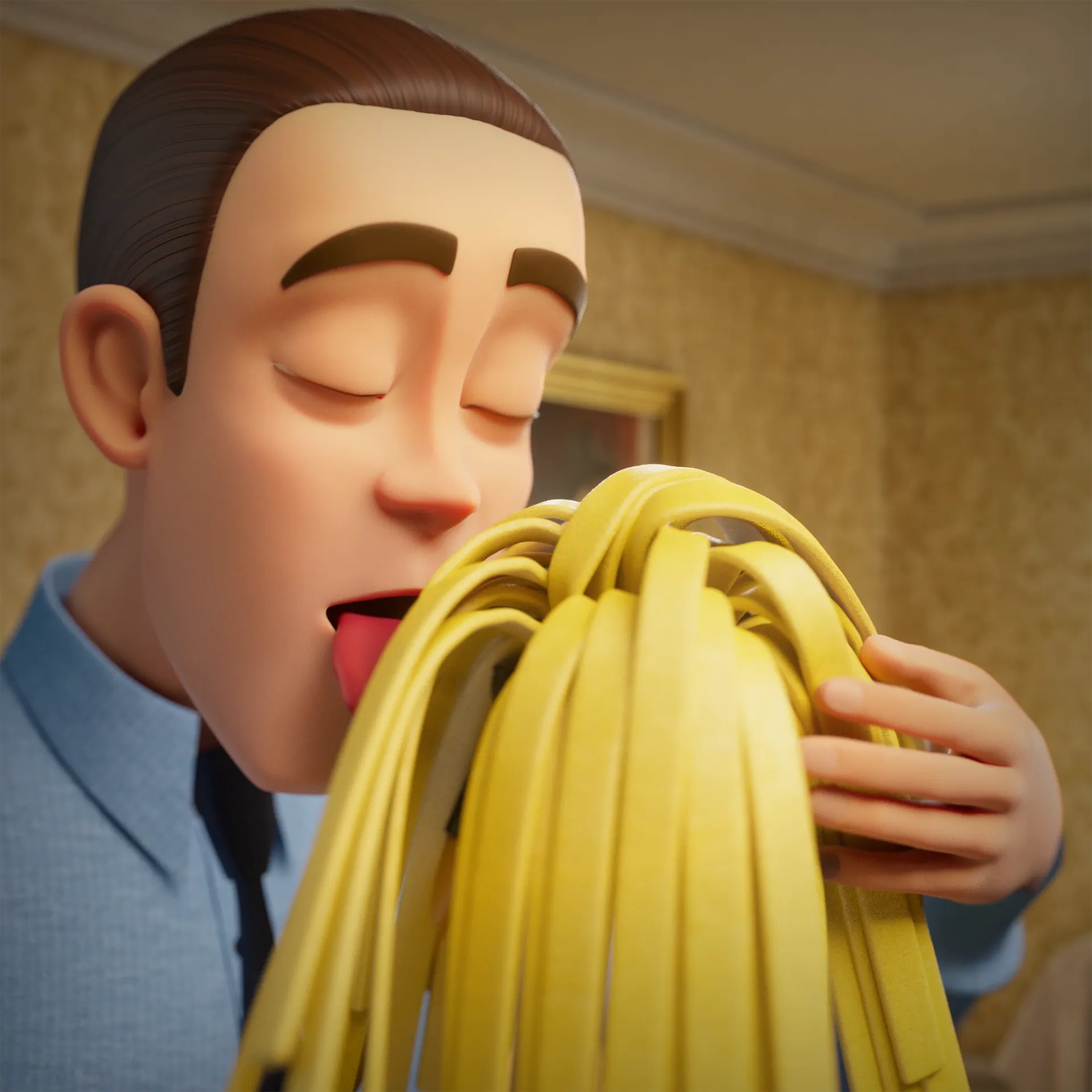 Screengrab from the final animation for Metacore's Merge Mansion Hopeberry Juice Spike 3D animation.