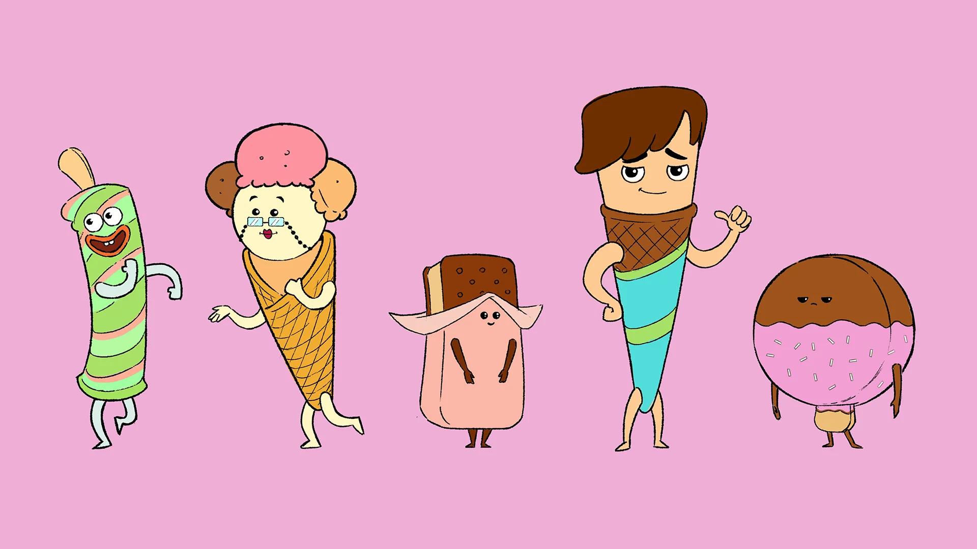 Character Design Sheet from the Brink Helsinki case study: S-Market Ice Creams, a 3D Ice Cream Character Animation.