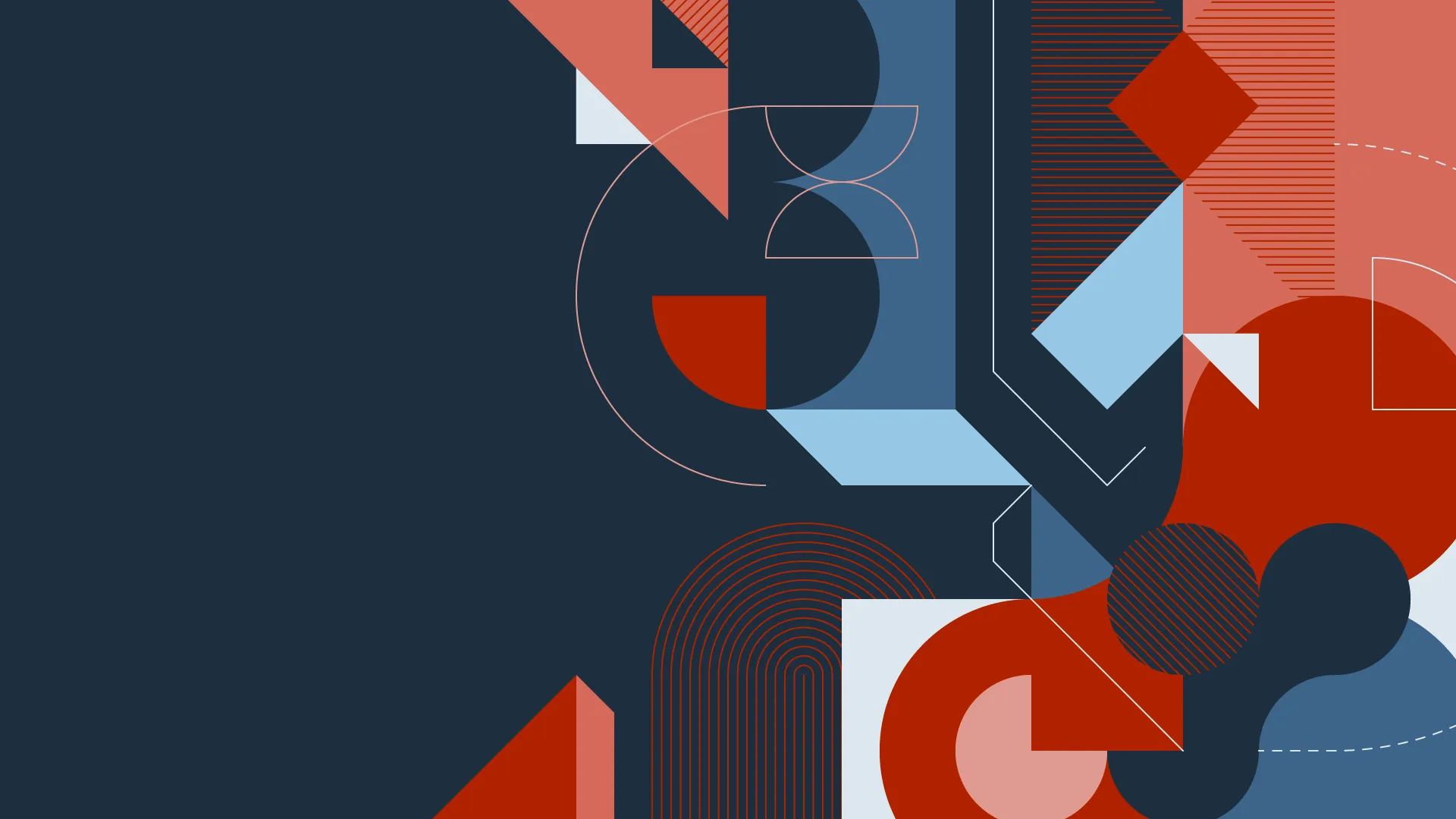 An image of a geometric illustration from the Brink Helsinki case study for Tuxera.