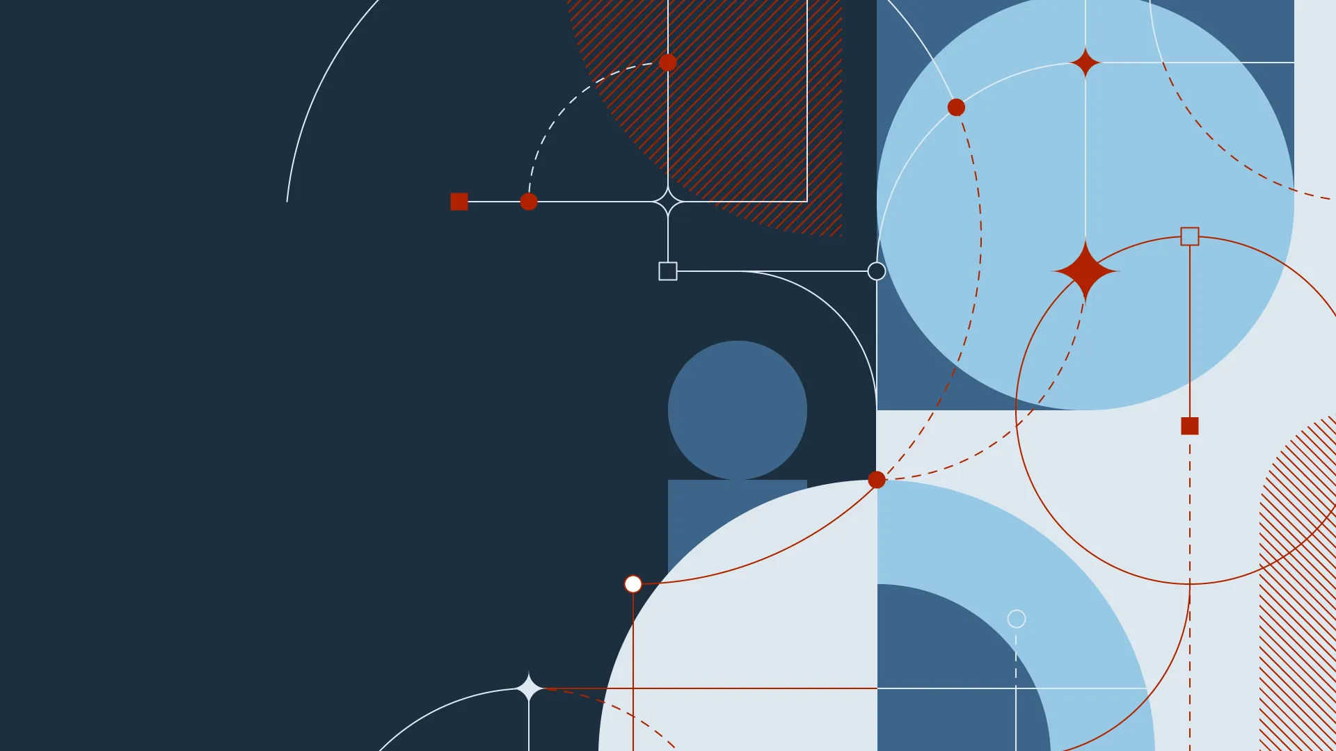 An image of a geometric illustration from the Brink Helsinki case study: Tuxera Brand Asset Graphics