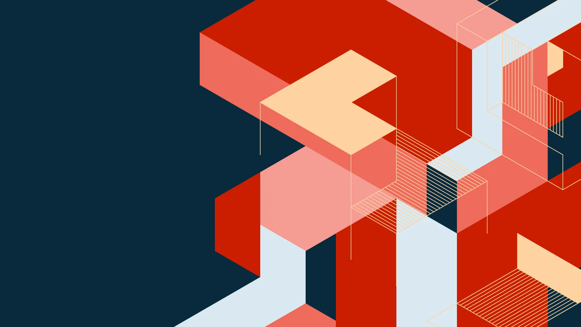 An image of a geometric illustration from the Brink Helsinki case study: Tuxera Brand Asset Graphics