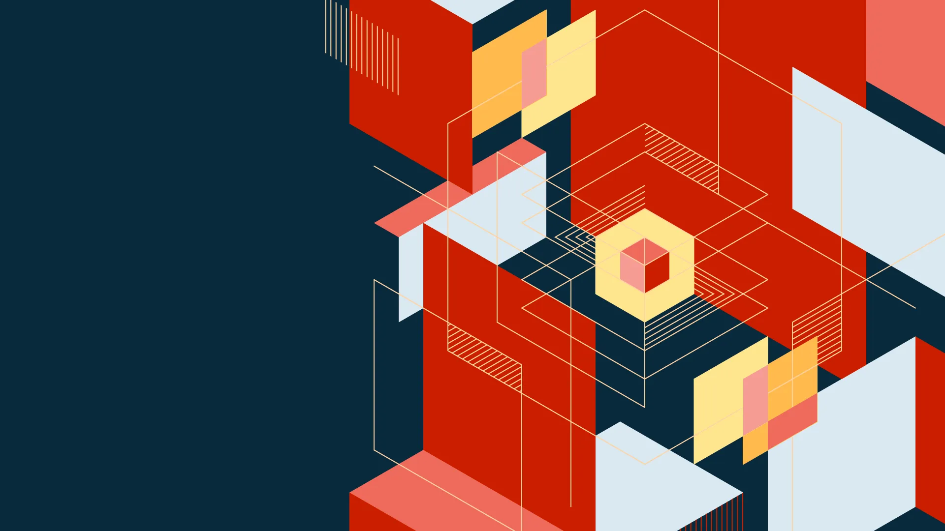 An image of a geometric illustration from the Brink Helsinki case study: Tuxera Brand Asset Graphics