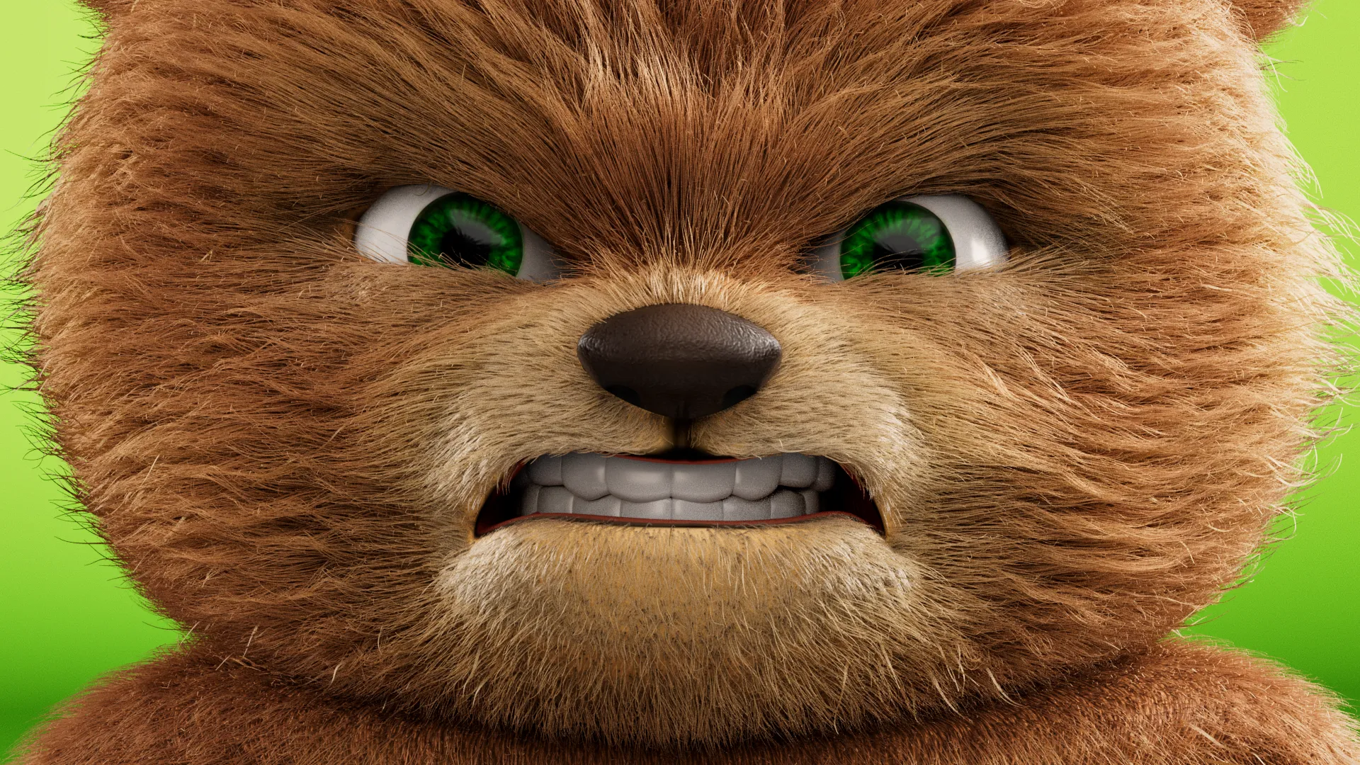 A look development image from the Giga Bear case study: 3D Animated Characters