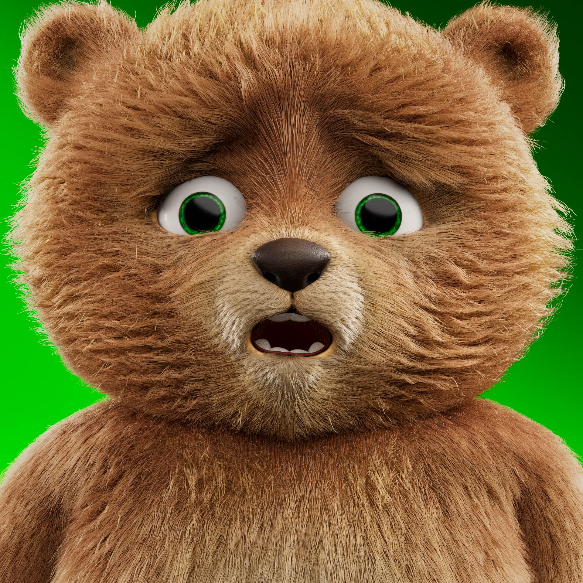 A look development image from the Giga Bear case study: 3D Animated Characters