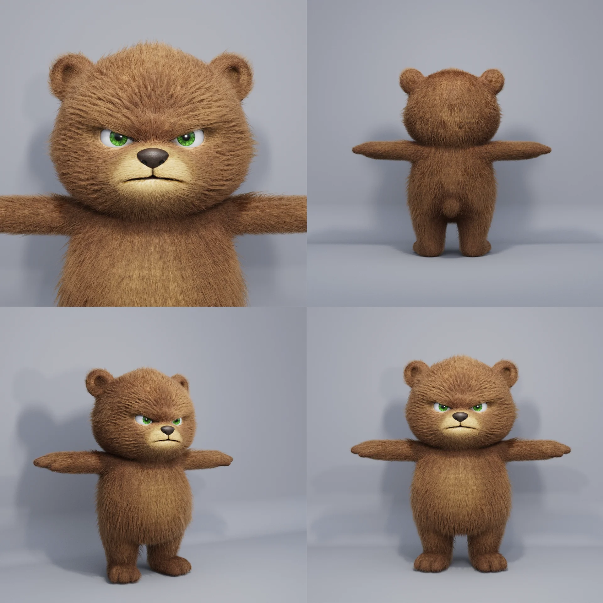 A look development image from the Giga Bear case study: 3D Animated Characters