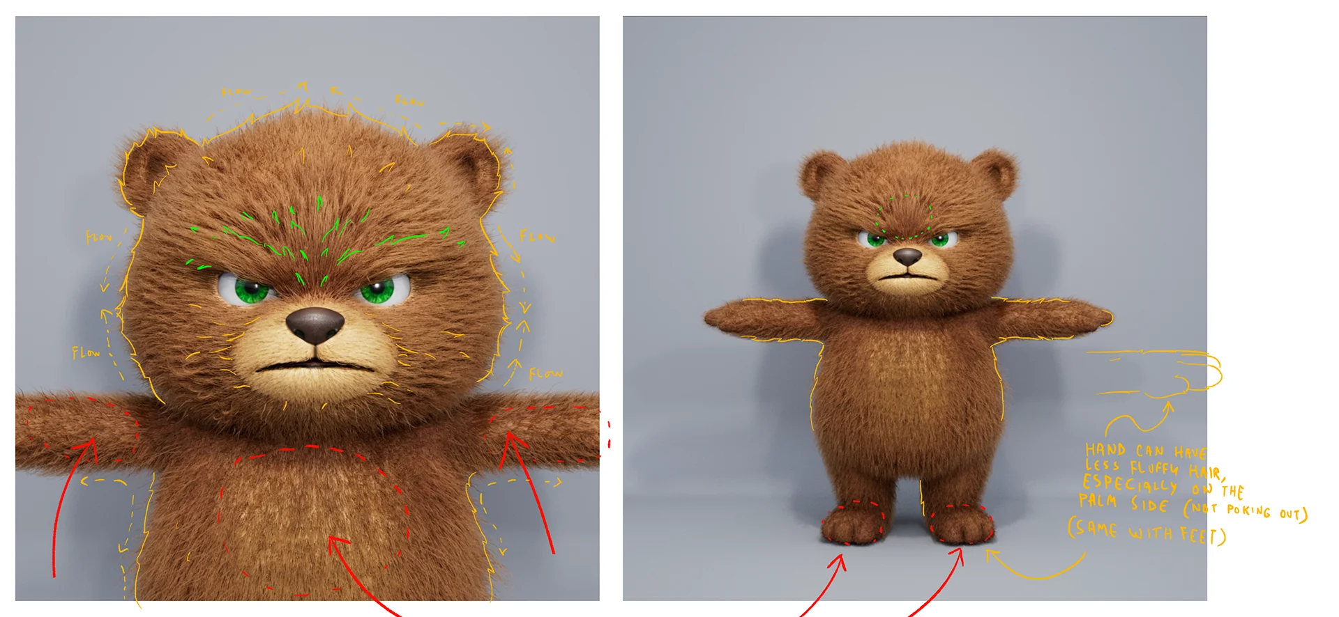 A look development image from the Giga Bear case study: 3D Animated Characters