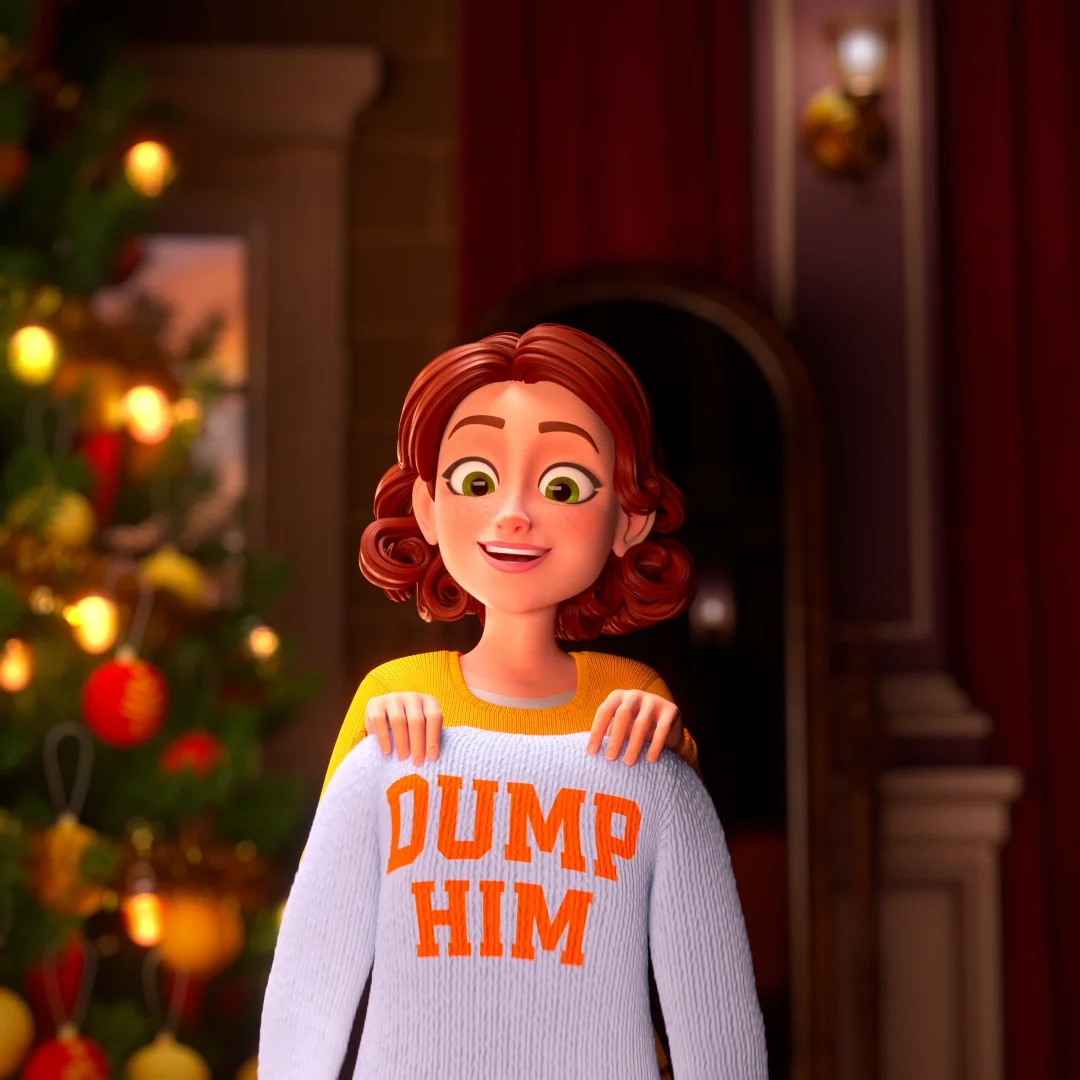 A still frame from the final animation for Merge Mansion "Dump Him". This image is a part of a case study by Brink Helsinki in making character animation for game marketing.