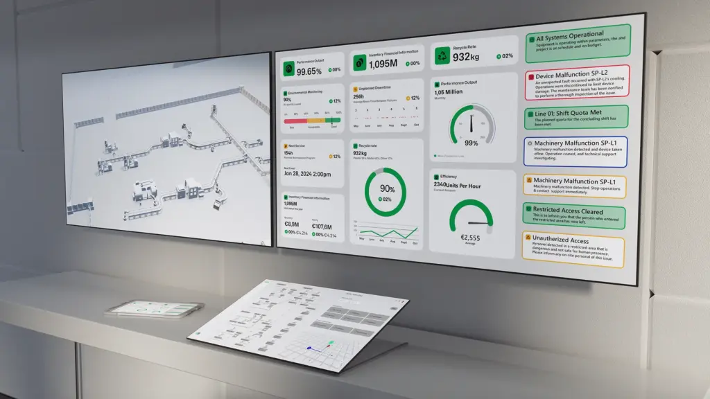 A still image from the Qt Industrial Automation animation, showcased in the case study: Brink x Qt