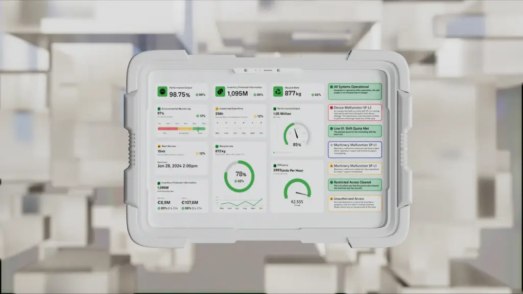 A still image from the Qt Industrial Automation animation, showcased in the case study: Brink x Qt - Marketing Animations for Technology Companies