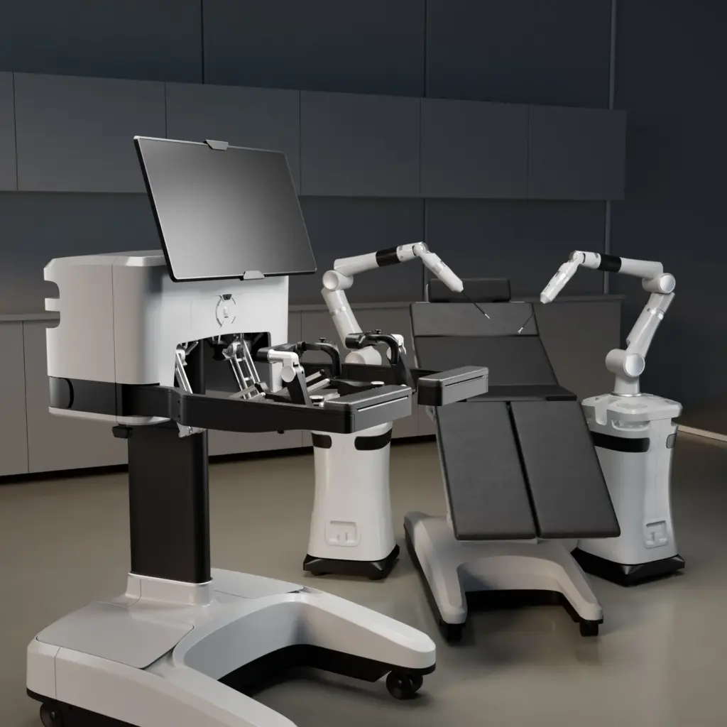 A still image of a medical device setup. This image is from a case study by Brink Helsinki: Brink x Qt - Marketing Animations for Technology Companies.