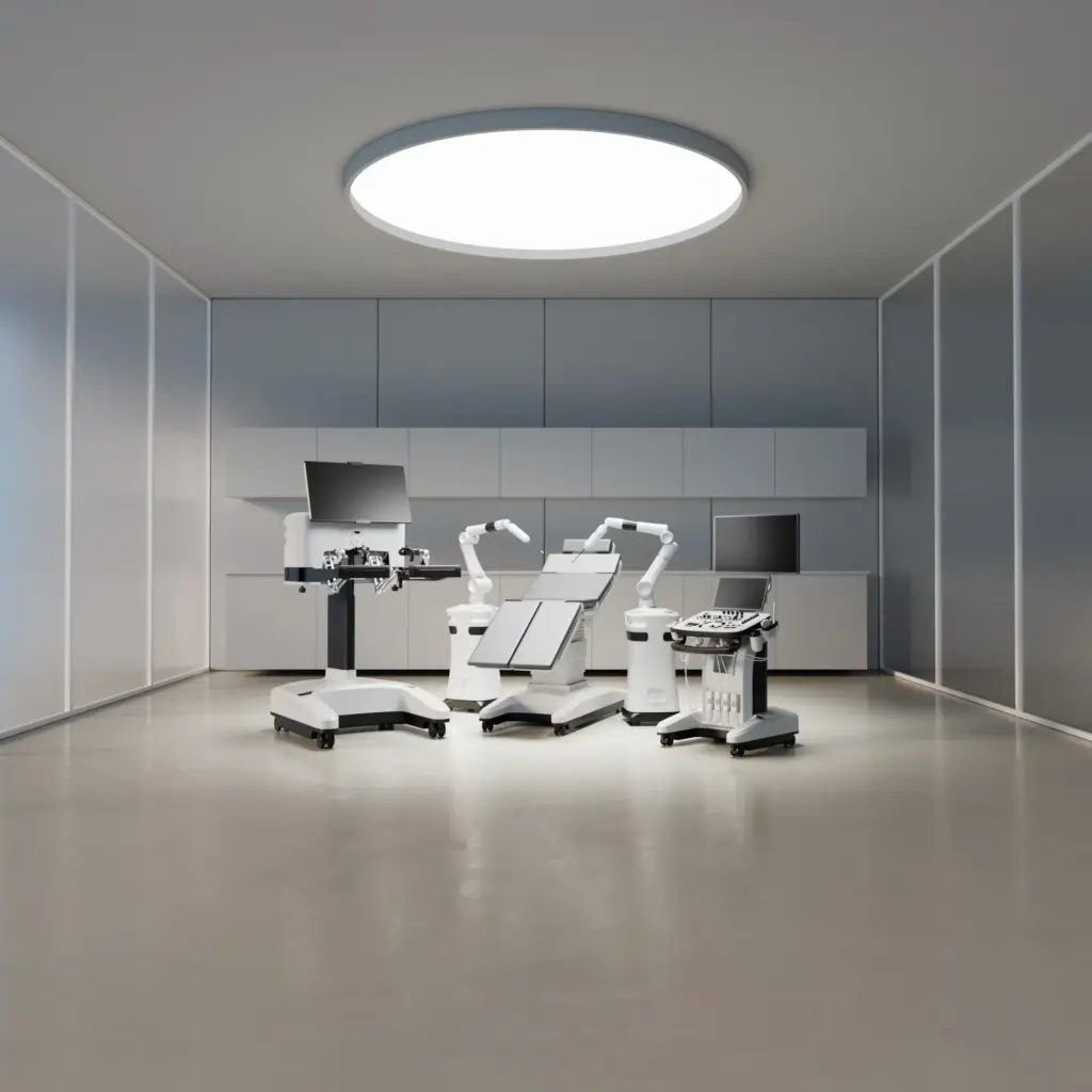 A still image of a medical device setup. This image is from a case study by Brink Helsinki: Brink x Qt - Marketing Animations for Technology Companies.