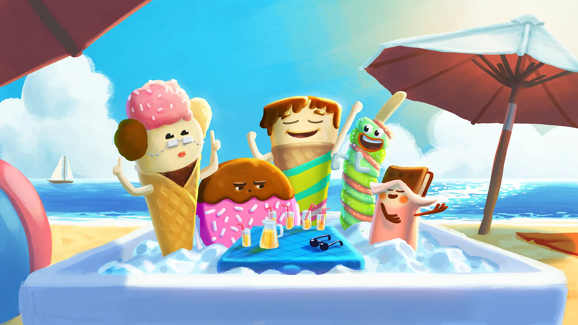 Color Concept Image from the Brink Helsinki Case Study: Character Animation for Consumer Products - 3D character animation made for SOK / S-Ryhmä Uutuudet