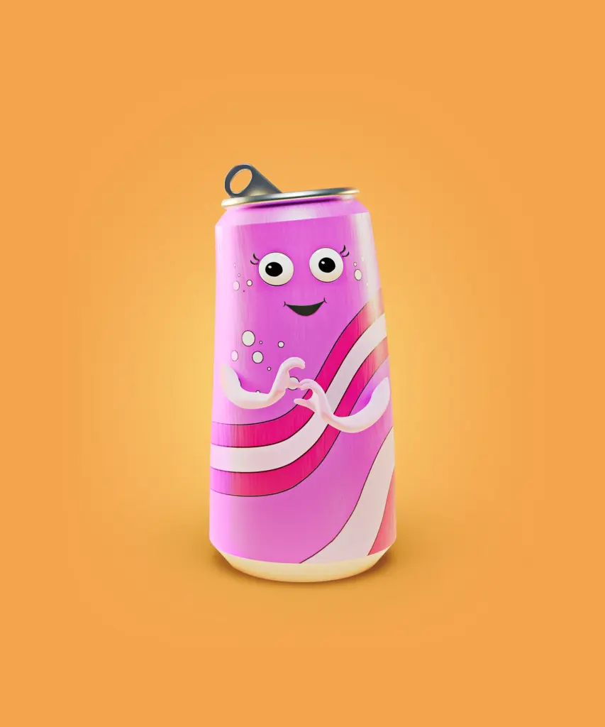 High Resolution still image from one of the characters in the SOK S-Market campaign for Uutuustuotteet. The image is used in a case study by Brink Helsinki - Character Animation for Consumer Products